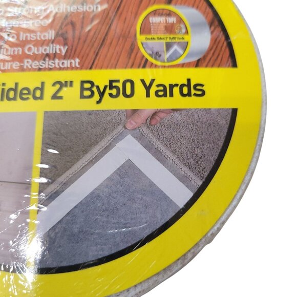 GBOC Double-Sided Carpet Tape 2" x 50 Yards Residue-Free Moisture-Resistant Ultr - Picture 7 of 9